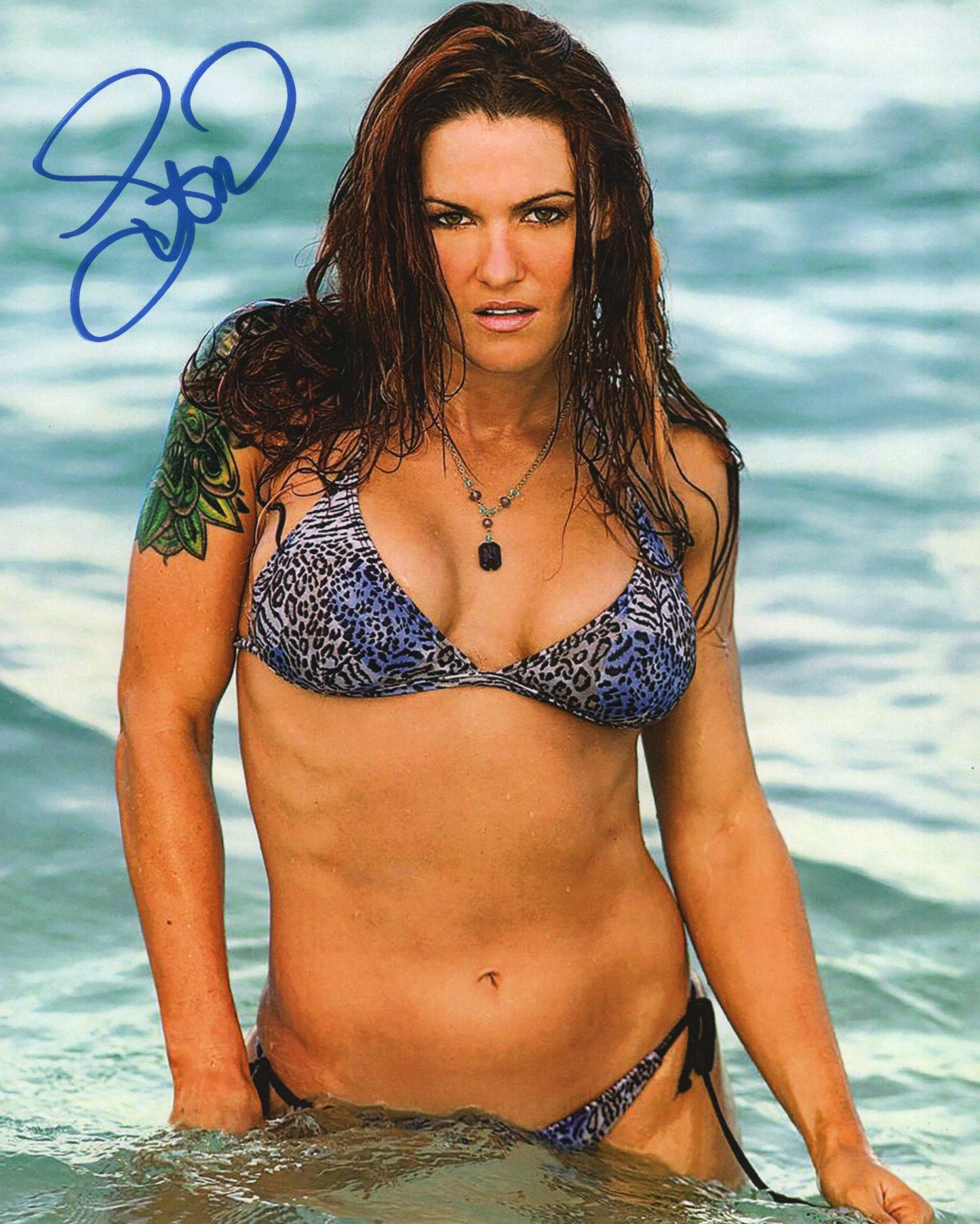 Lita WWF WWE HOT SEXY DIVA signed autographed 8x10 photo JSA Cert COA