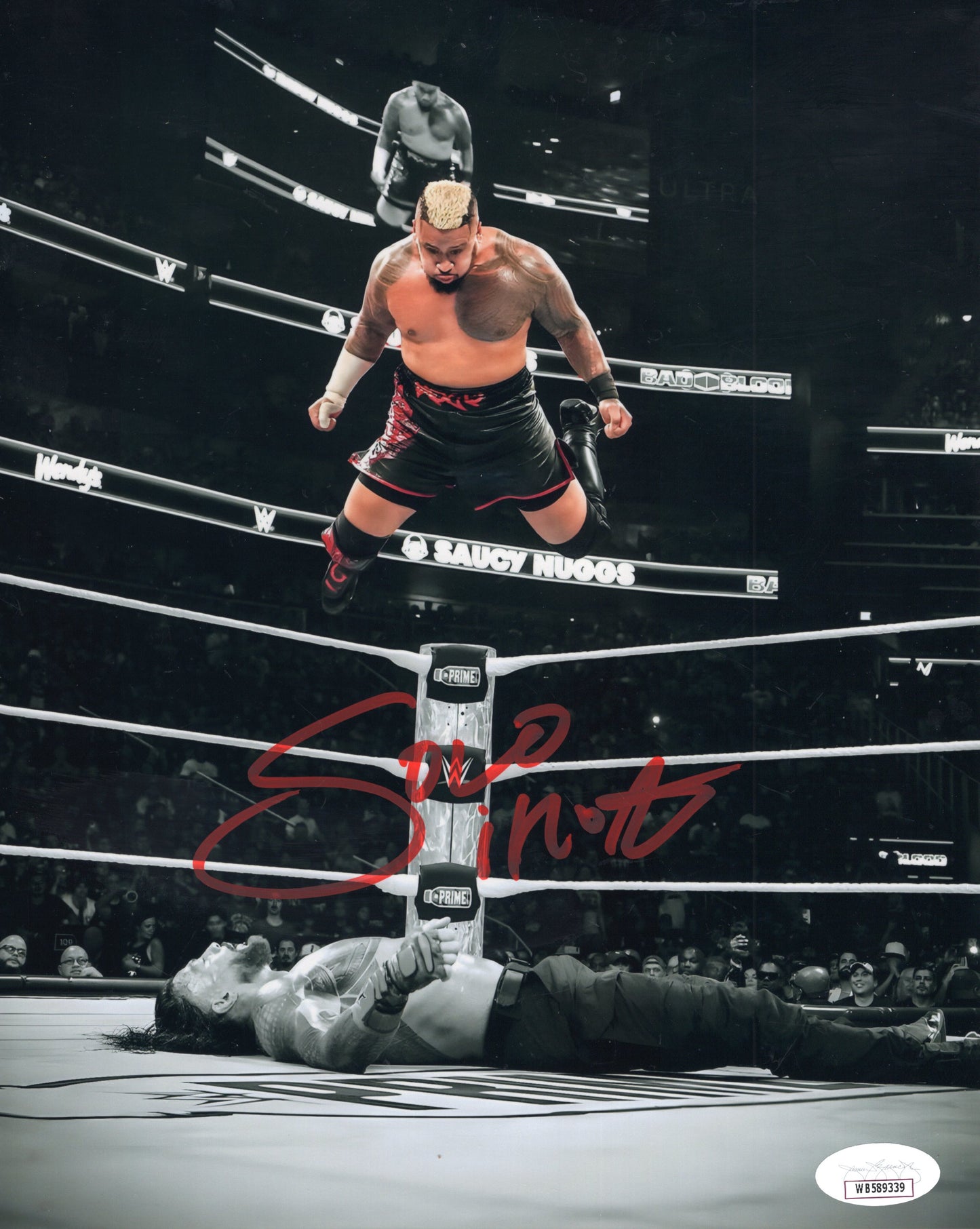 Solo Sikoa (8x10 metallic) JSA COA photo WWE signed auto autographed