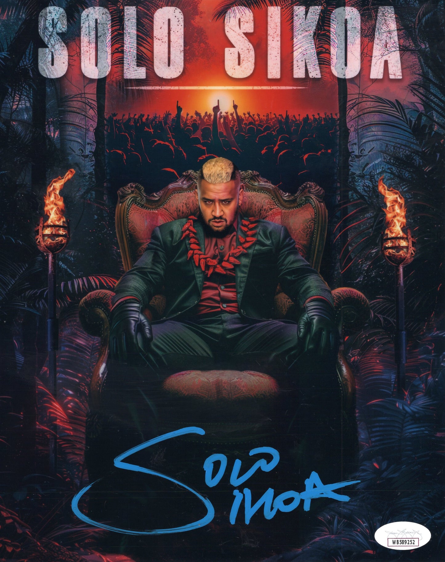 Solo Sikoa (8x10 metallic) JSA COA photo WWE signed auto autographed