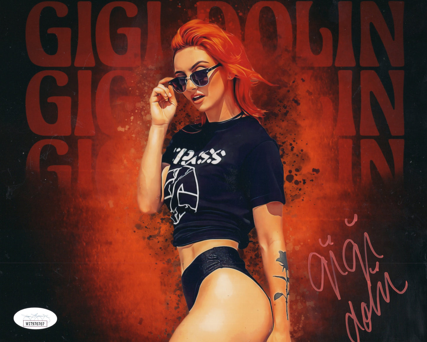 Gigi Dolin (metallic 8x10) WWE NXT photo signed auto autographed