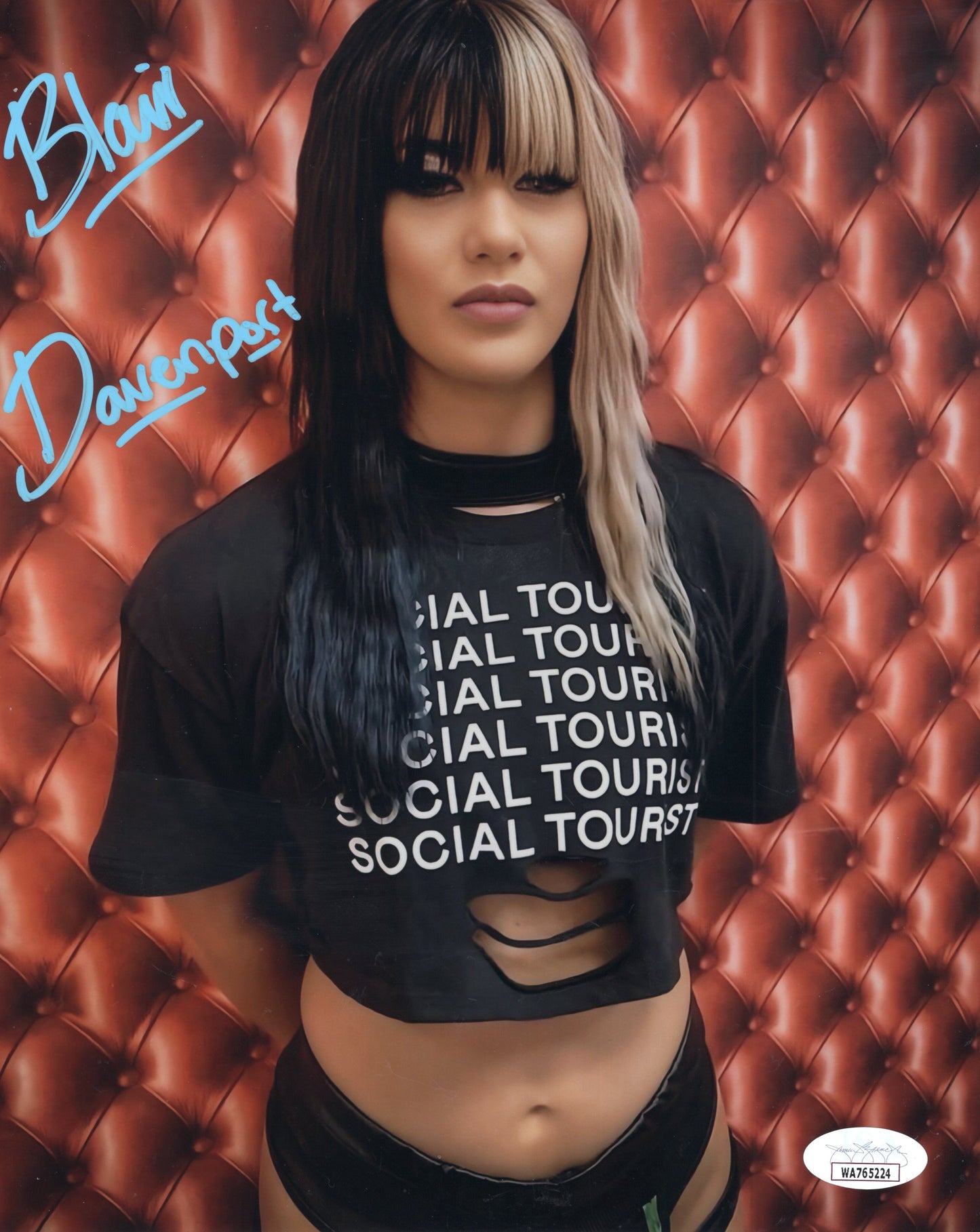 Blair Davenport (metallic 8x10) FUNHOUSE WWE NXT signed autographed