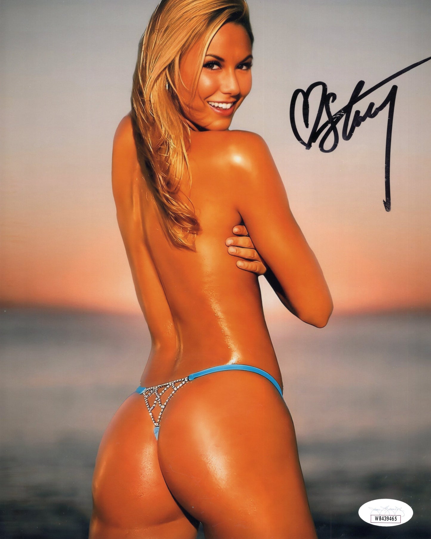 Stacy Keibler (8x10 Metallic) JSA COA WWF WCW photo signed auto miss hancock