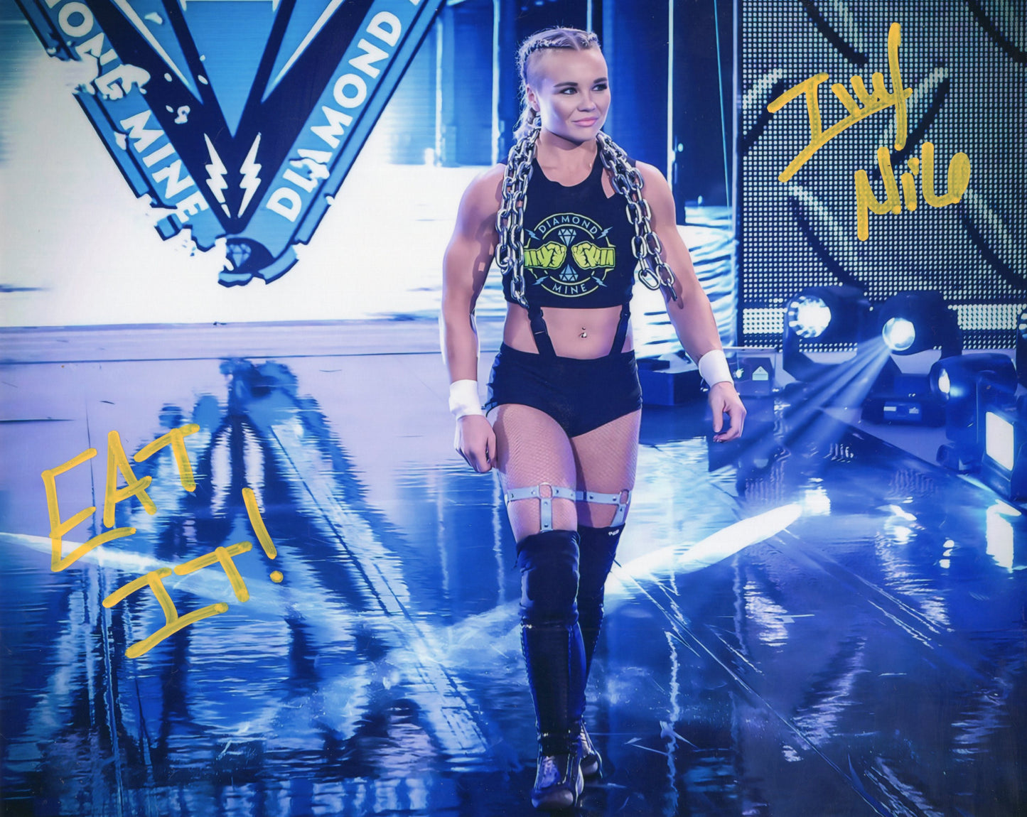 Ivy Nile (8x10 metallic) inscribed NXT photo signed auto autographed