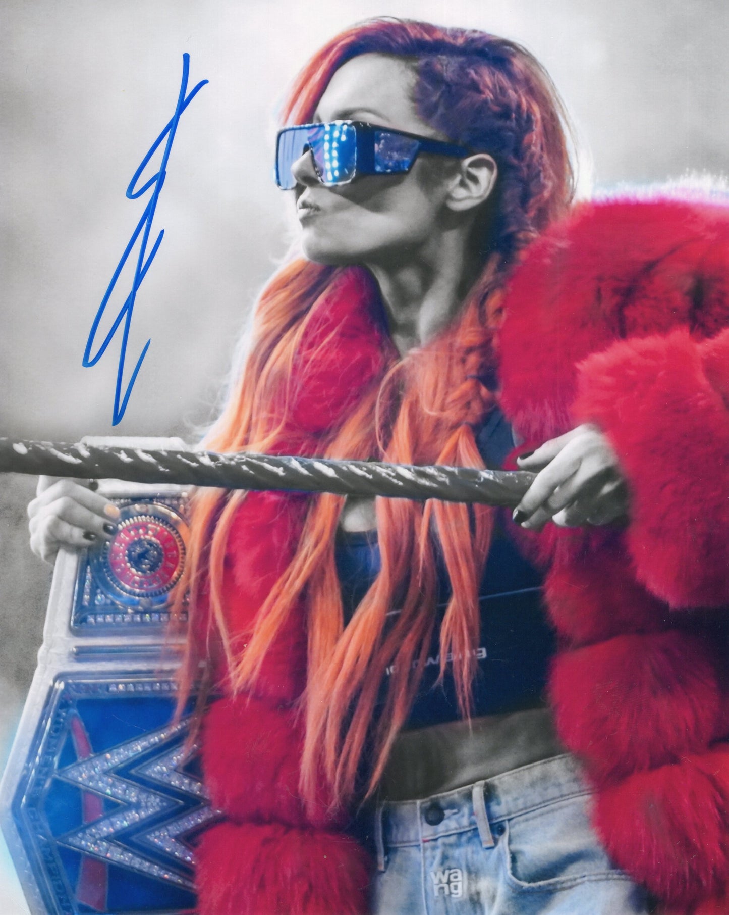 Becky Lynch (metallic 8x10) wwe funhouse photo signed auto autographed