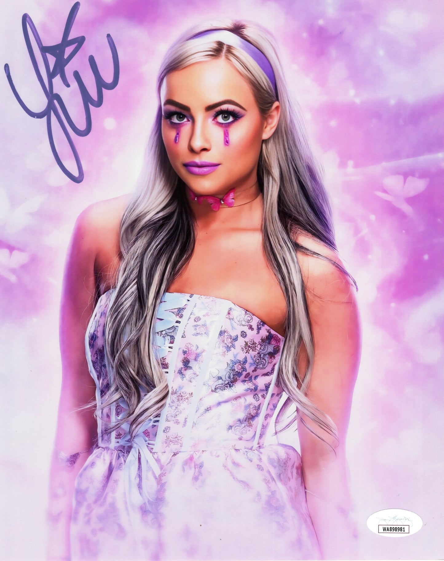 Liv Morgan (metallic 8x10) jsa coa photo signed auto autographed WWE