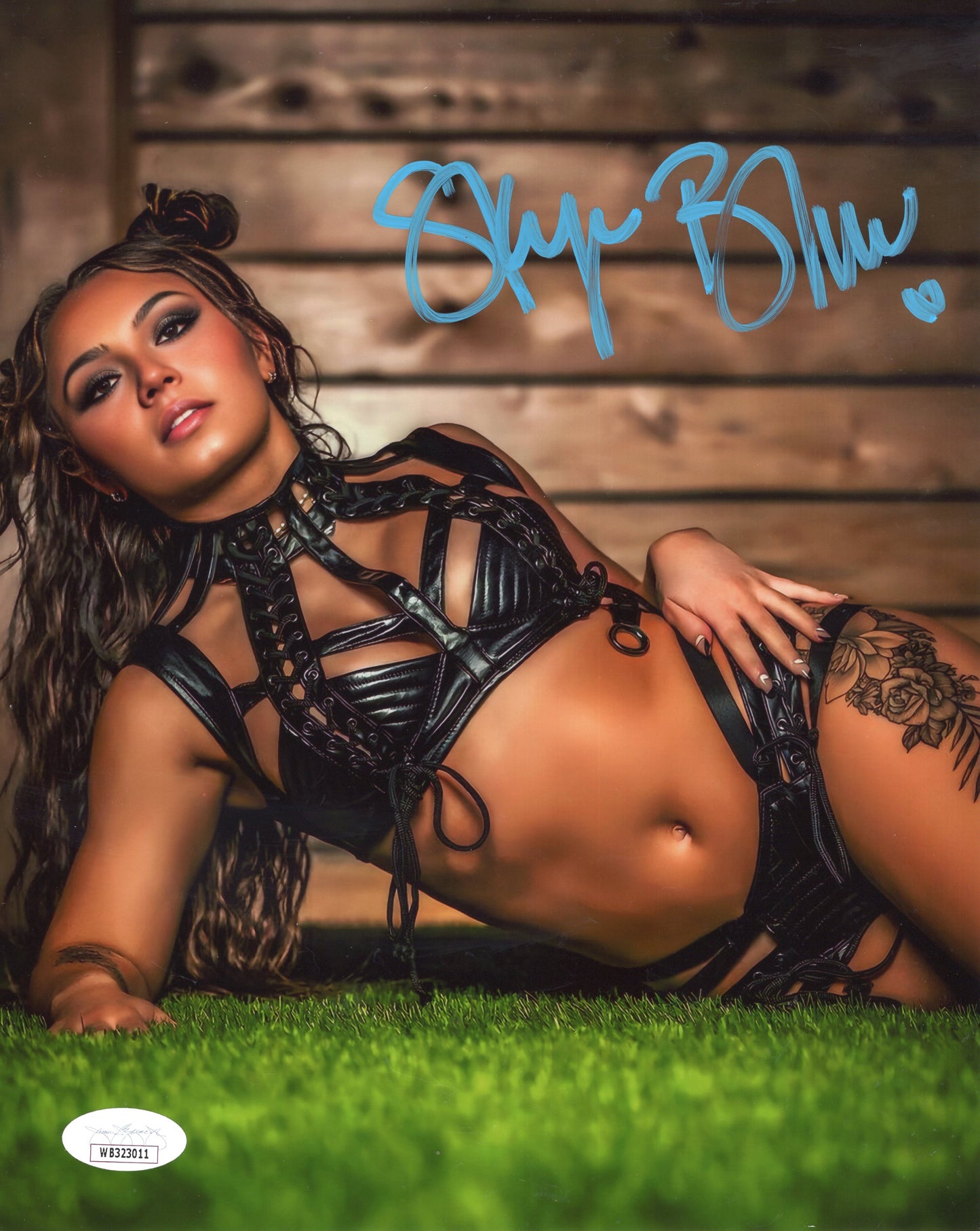 Skye Blue (8x10) Metallic AEW SEXY photo signed auto autographed