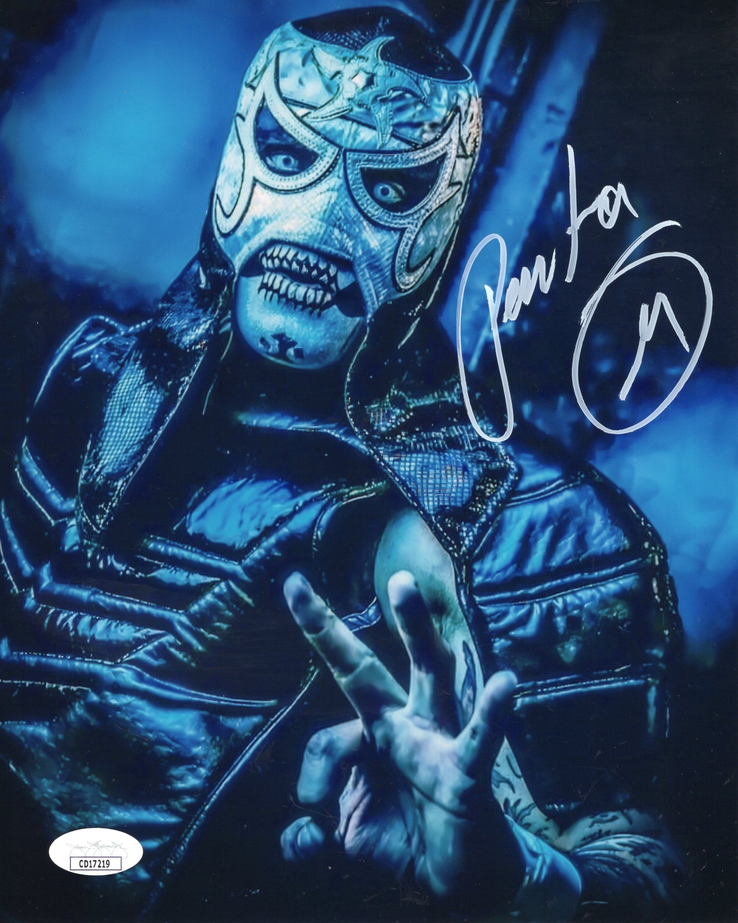 Penta (metallic 8x10 photo) JSA COA FUNHOUSE METALLIC WWE AEW autographed signed