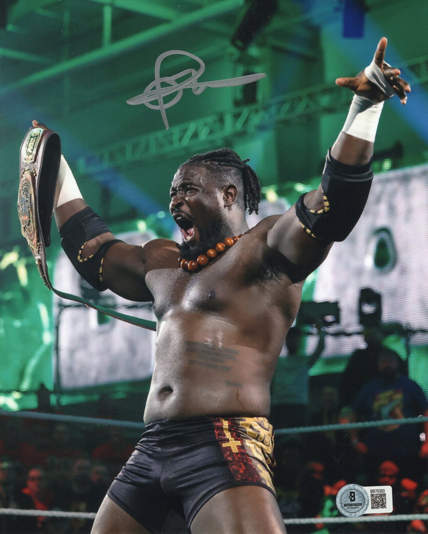 Oba Femi (8x10) Beckett COA NXT WWE photo signed auto autographed
