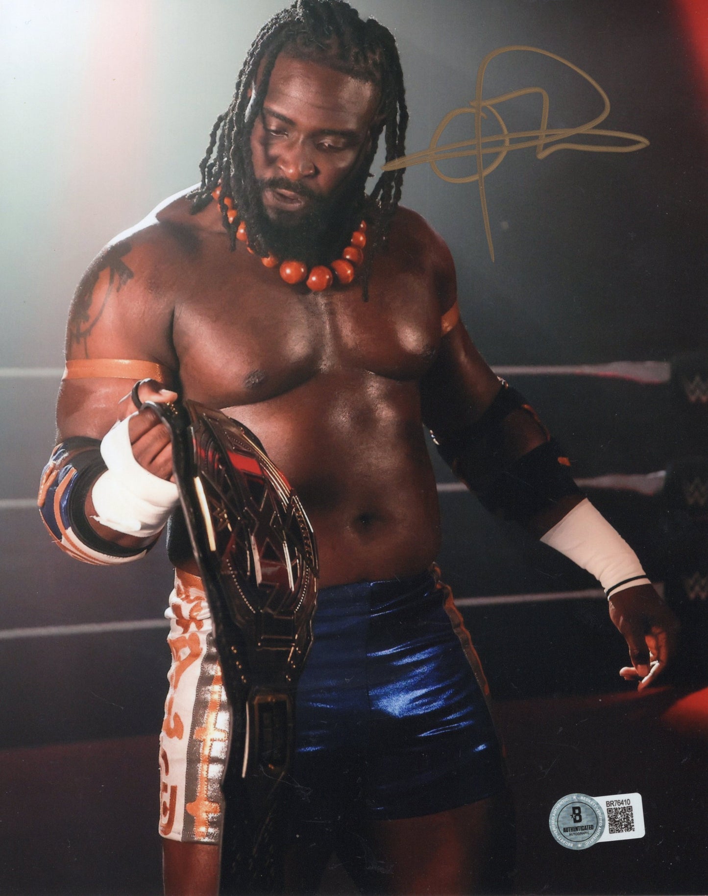 Oba Femi (8x10) Beckett COA NXT WWE photo signed auto autographed