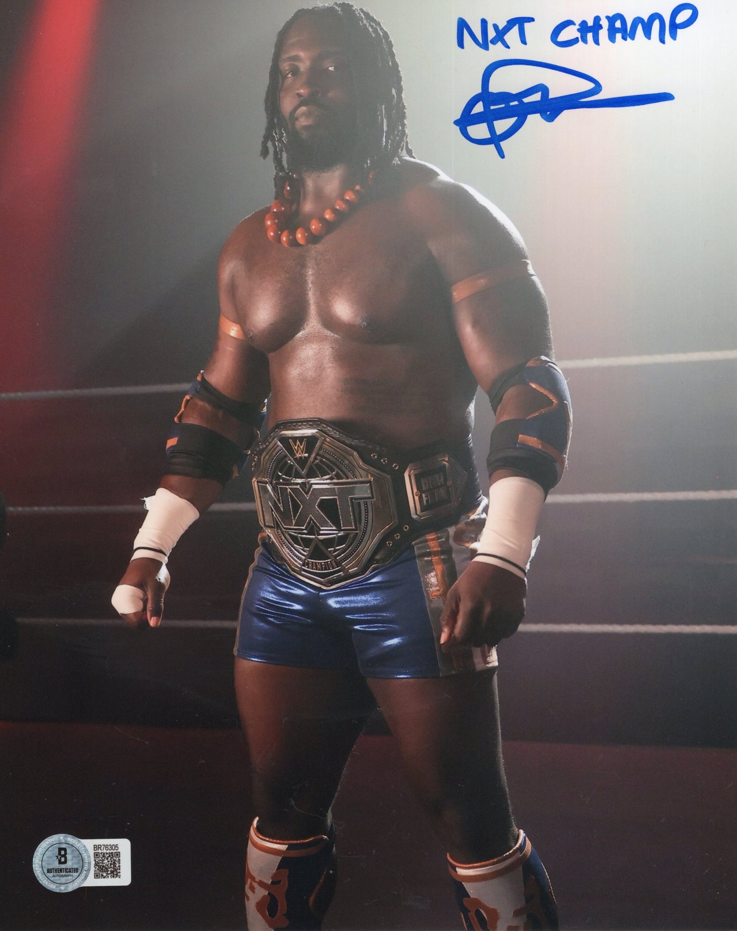 Oba Femi (8x10) Beckett COA NXT WWE photo signed auto autographed inscribed