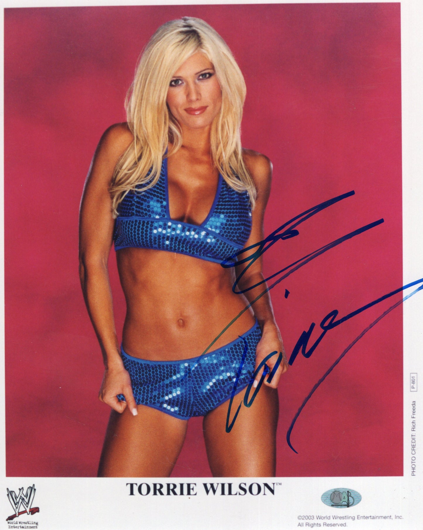 Torrie Wilson signed (8x10) photo WWE WWF auto autographed