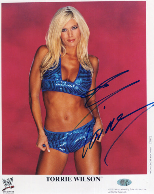 Torrie Wilson signed (8x10) photo WWE WWF auto autographed