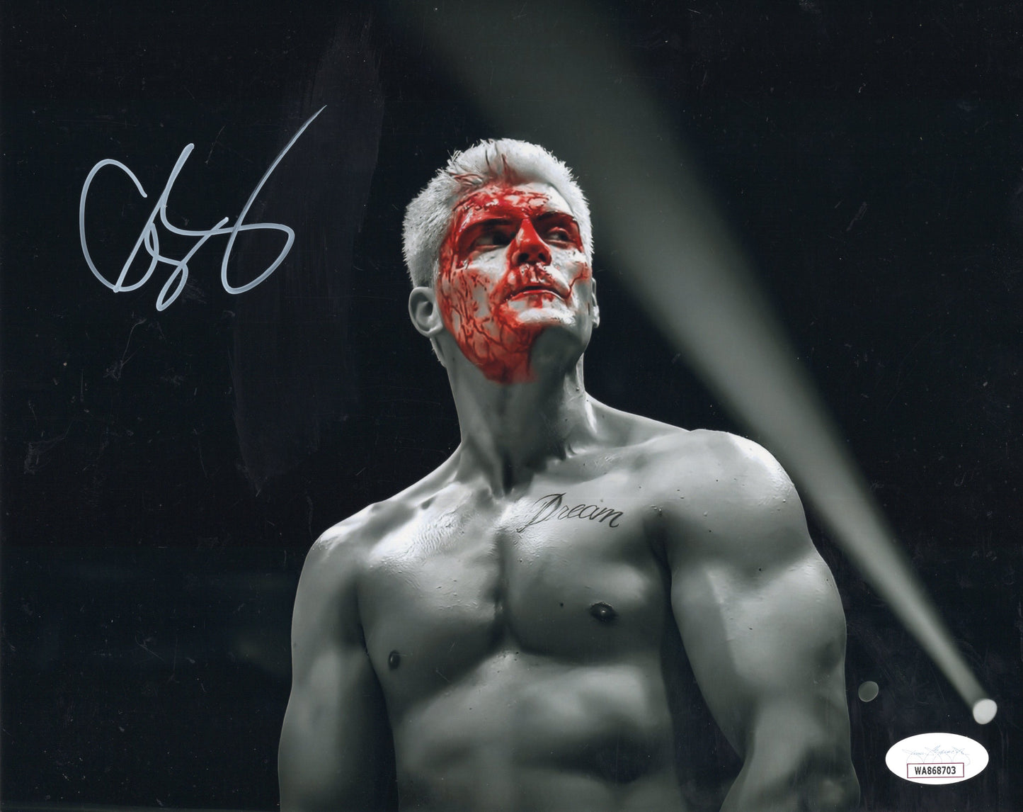 Cody Rhodes (metallic 8x10) JSA COA photo signed auto autographed WWE AEW