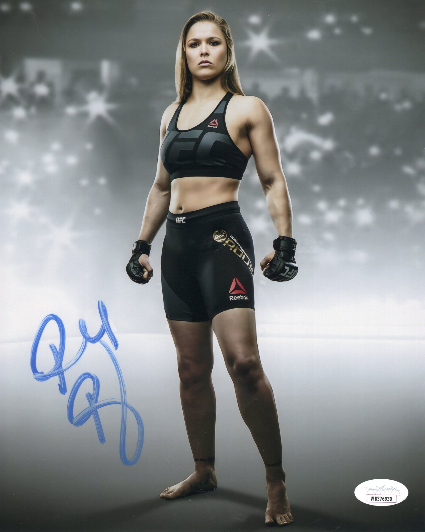 Ronda Rousey (8x10 metallic) jsa photo signed auto autographed WWE UFC