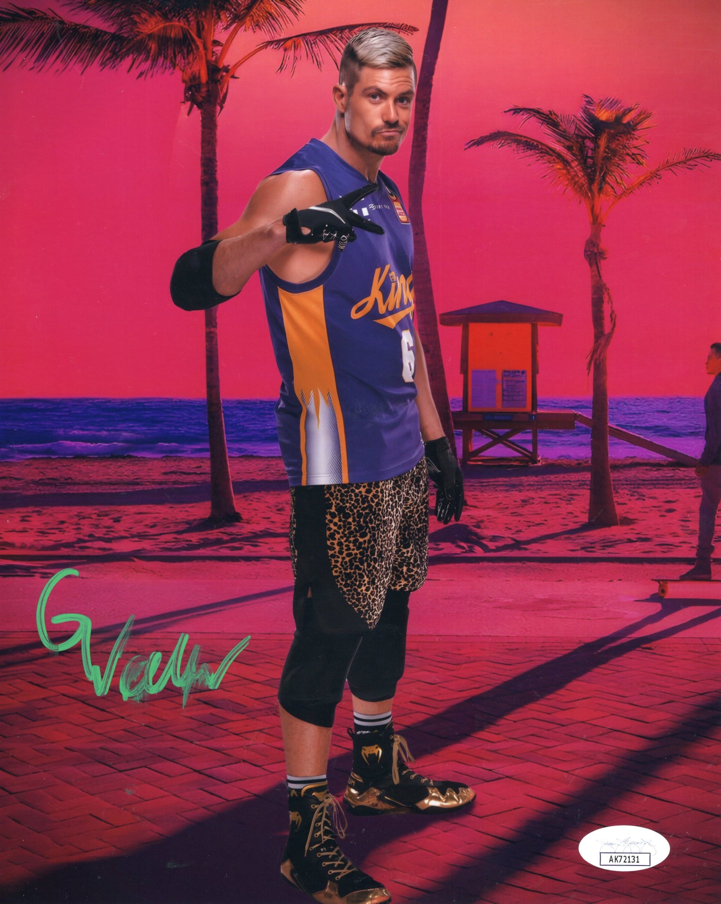 Grayson Waller Funhouse metallic 8x10 JSA COA NXT WWE photo signed auto autographed