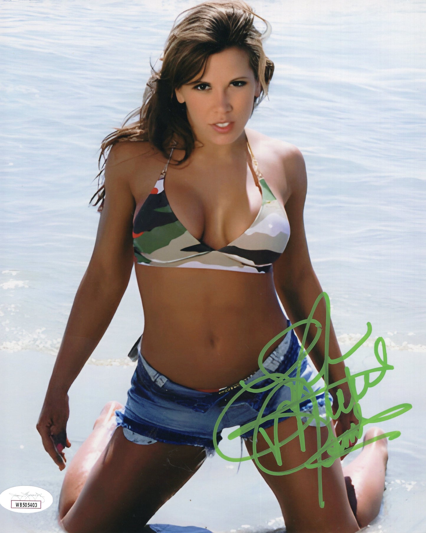 Mickie James (8x10 metallic) JSA photo signed auto autographed TNA WWF WWE