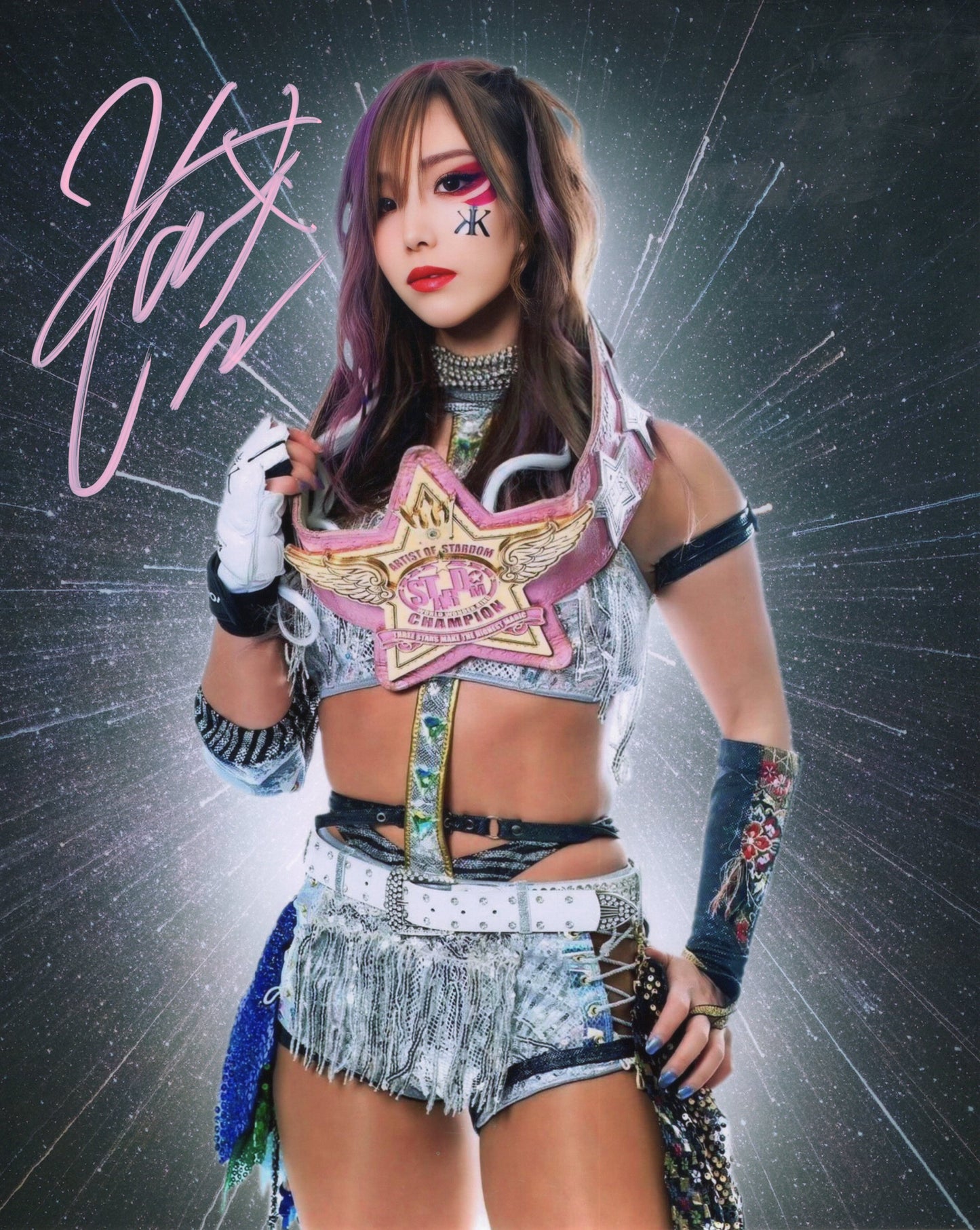 Kairi Sane funhouse metallic 8x10 - WWE NJPW photo signed auto autographed