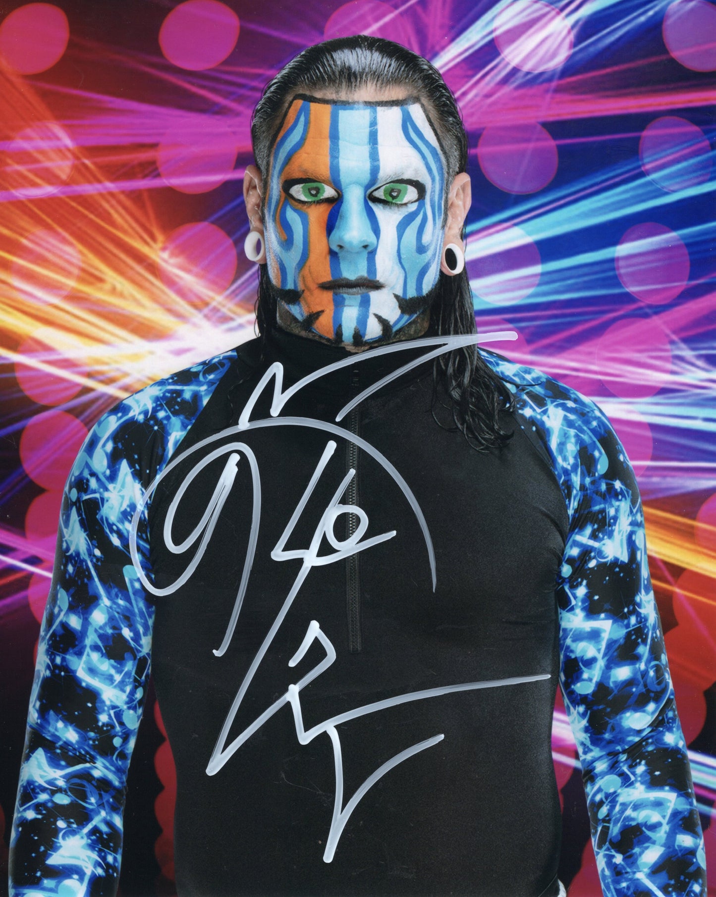 Jeff Hardy Boys (8x10 metallic) Funhouse photo signed auto autographed WWE TNA AEW