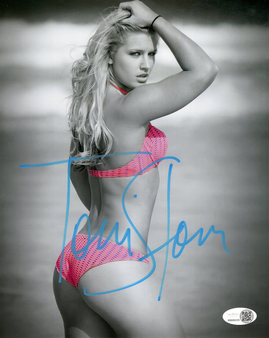 Toni Storm JSA COA (8x10 metallic) funhouse AEW photo signed auto autographed