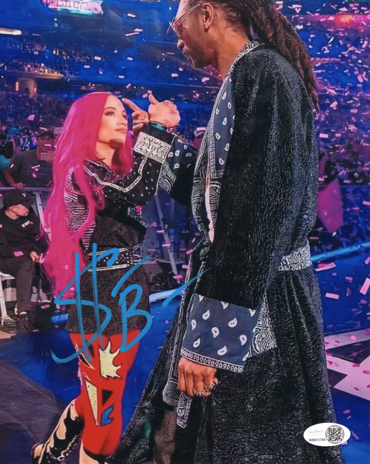 Mercedes Mone Sasha Banks (metallic 8x10) Autograph signed Photo jsa WWE Sexy AEW