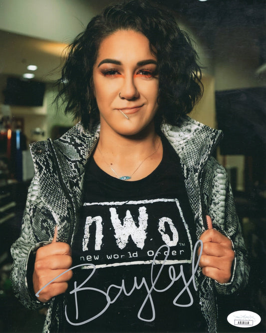 Bayley (8x10 metallic) wwe funhouse jsa coa certed photo signed auto autographed