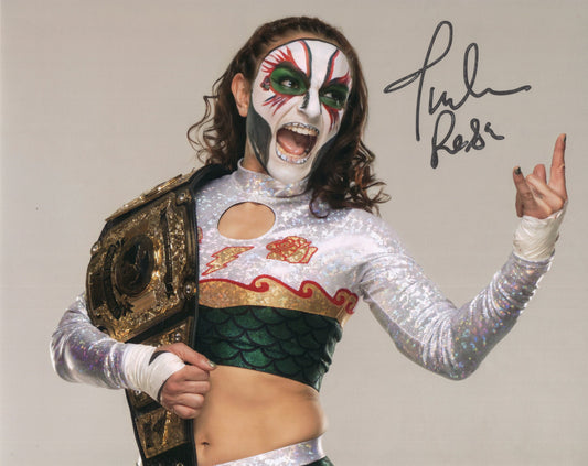 Thunder Rosa (metallic 8x10) AEW funhouse photo signed auto autographed