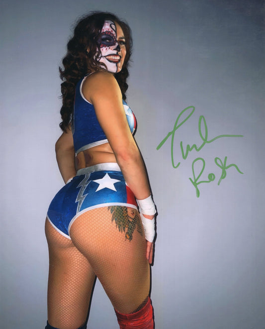 Thunder Rosa (metallic 8x10) AEW funhouse photo signed auto autographed