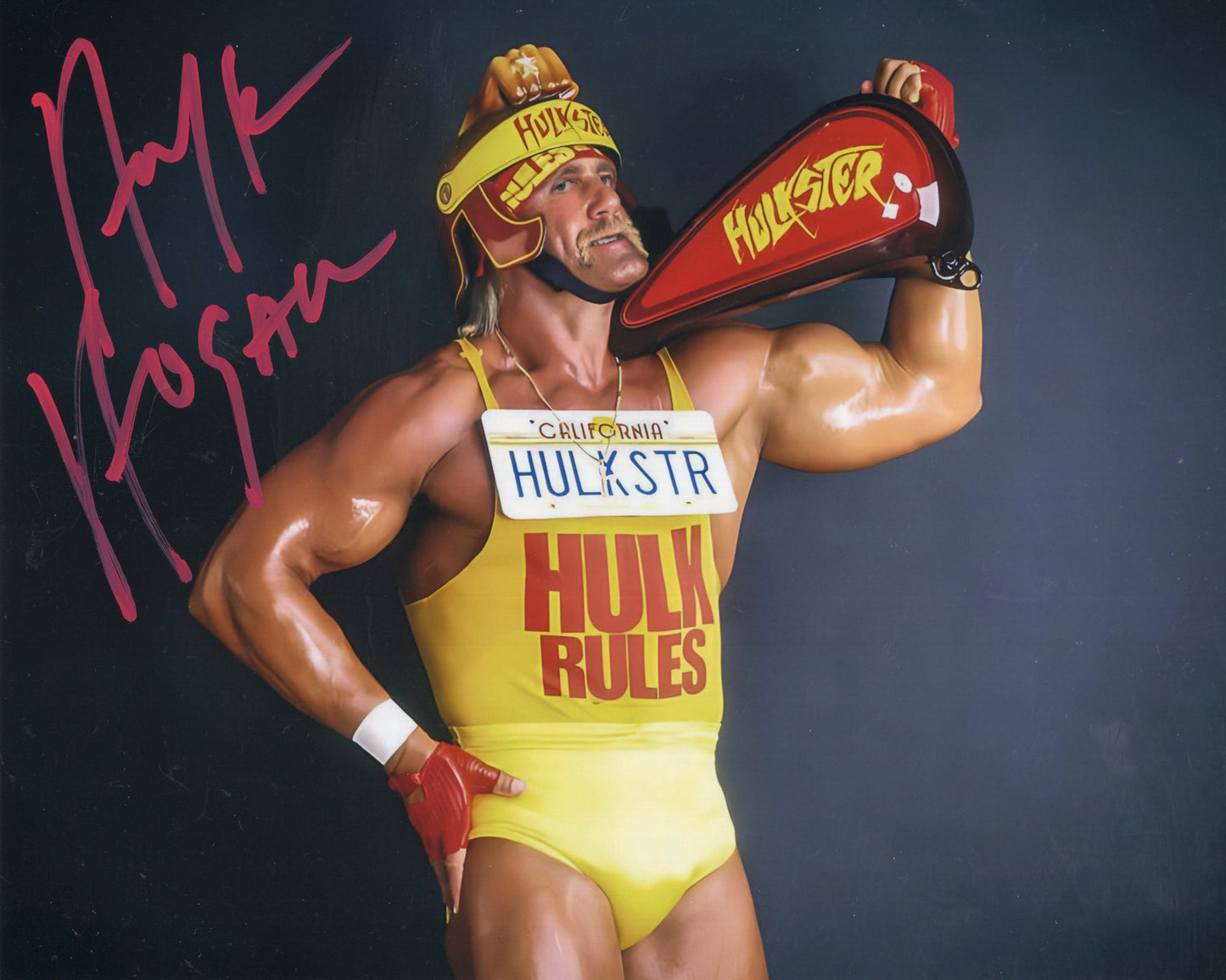 Hulk Hogan (metallic 8x10) photo Beach Shop COA TNA WWF WCW signed autographed