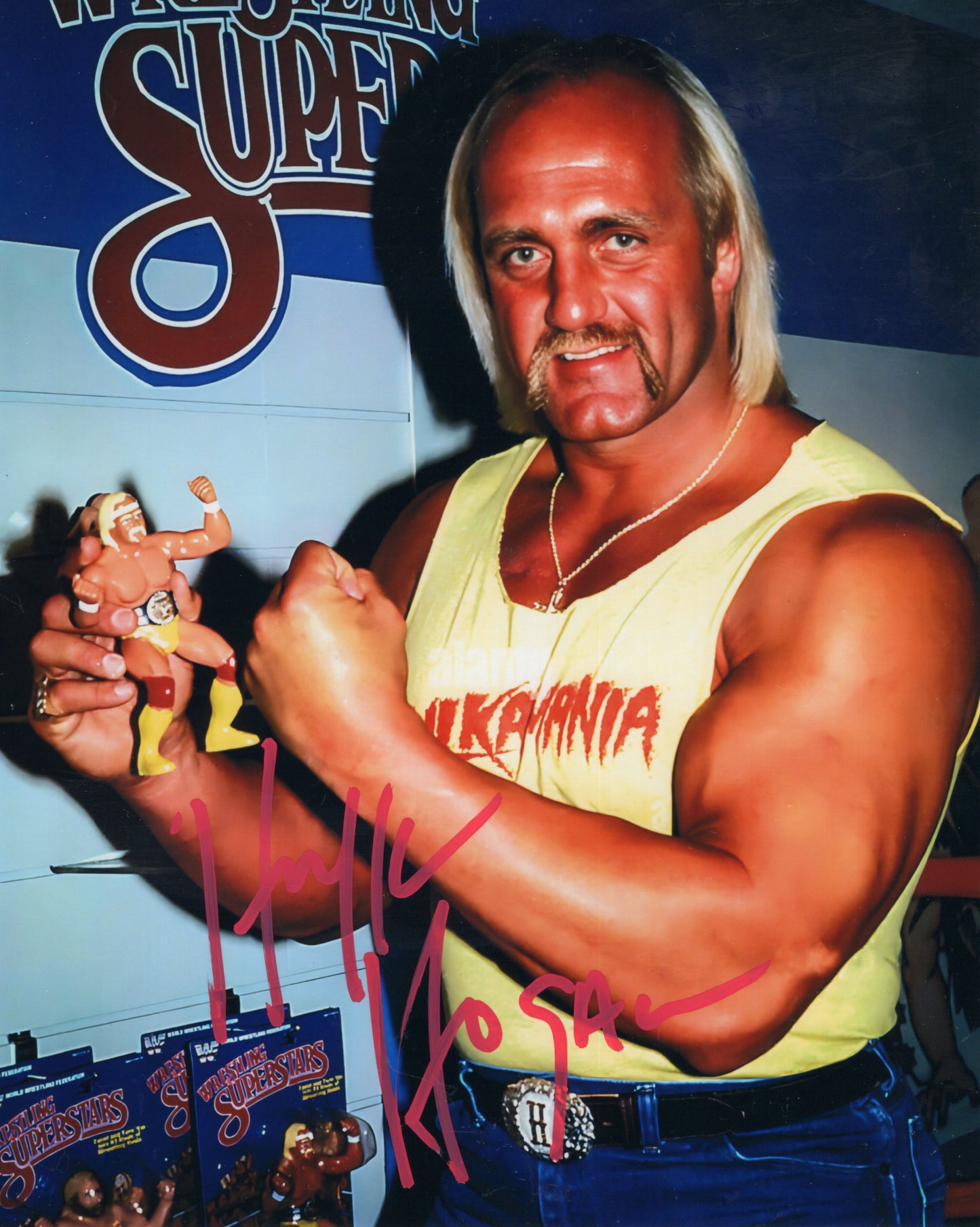 Hulk Hogan (metallic 8x10) photo Beach Shop COA TNA WWF WCW signed autographed
