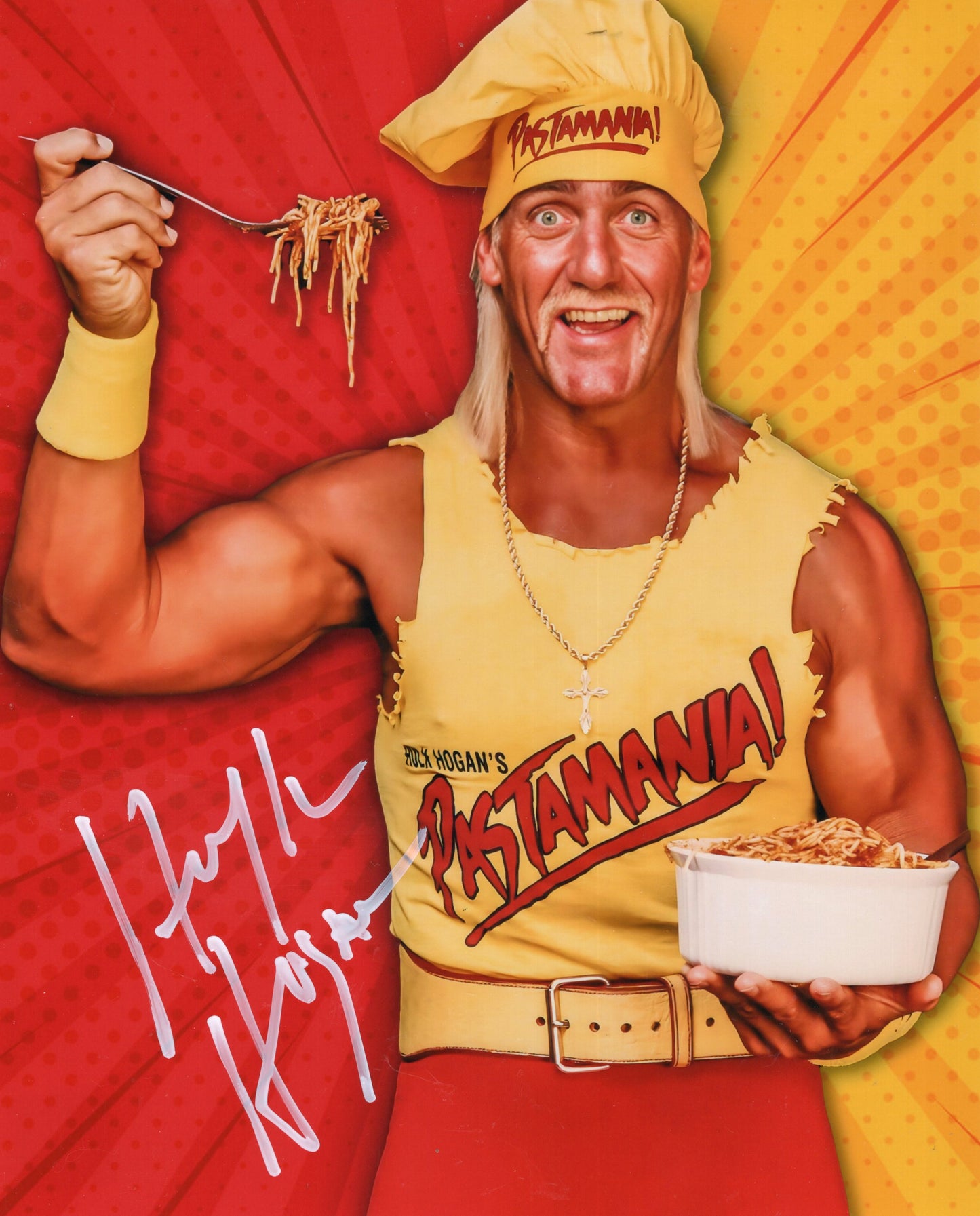 Hulk Hogan (metallic 8x10) photo Beach Shop COA TNA WWF WCW signed autographed