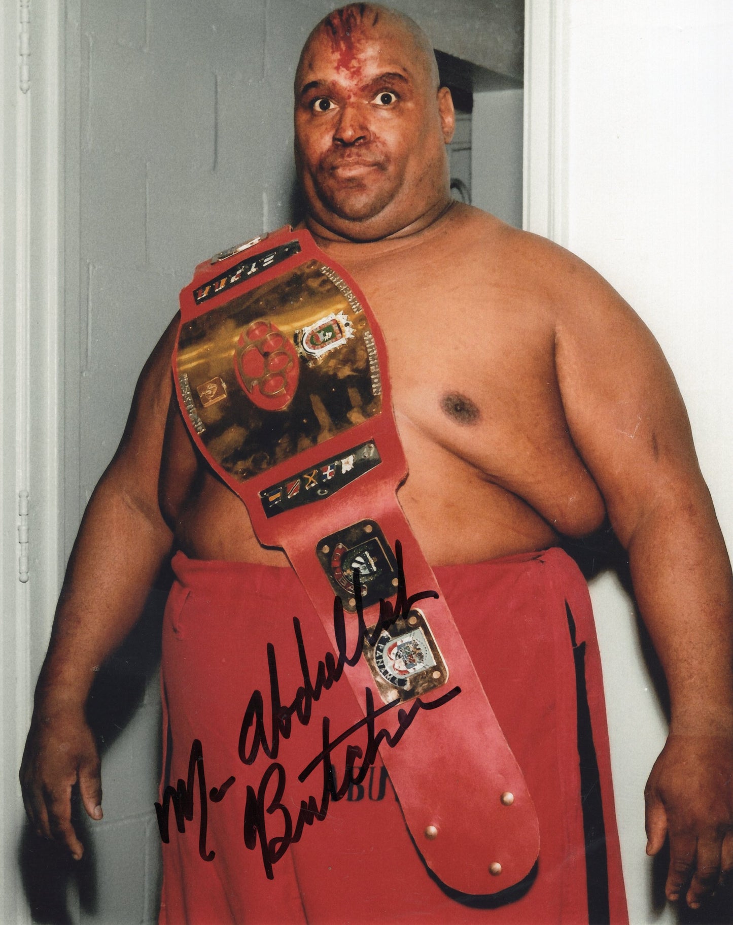Abdullah The Butcher 8x10 - NWA WWF photo signed auto autographed WCW