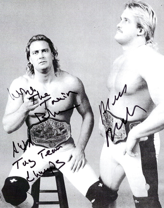 The Destruction Crew Beverly Brothers (8x10) WWF AWA photo signed auto autographed