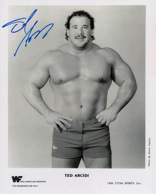 Ted Arcidi WWF signed autographed 8x10 photo