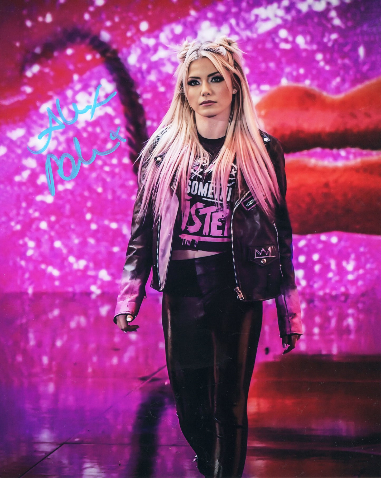 Alexa Bliss Funhouse metallic 8x10 WWE photo signed auto autographed