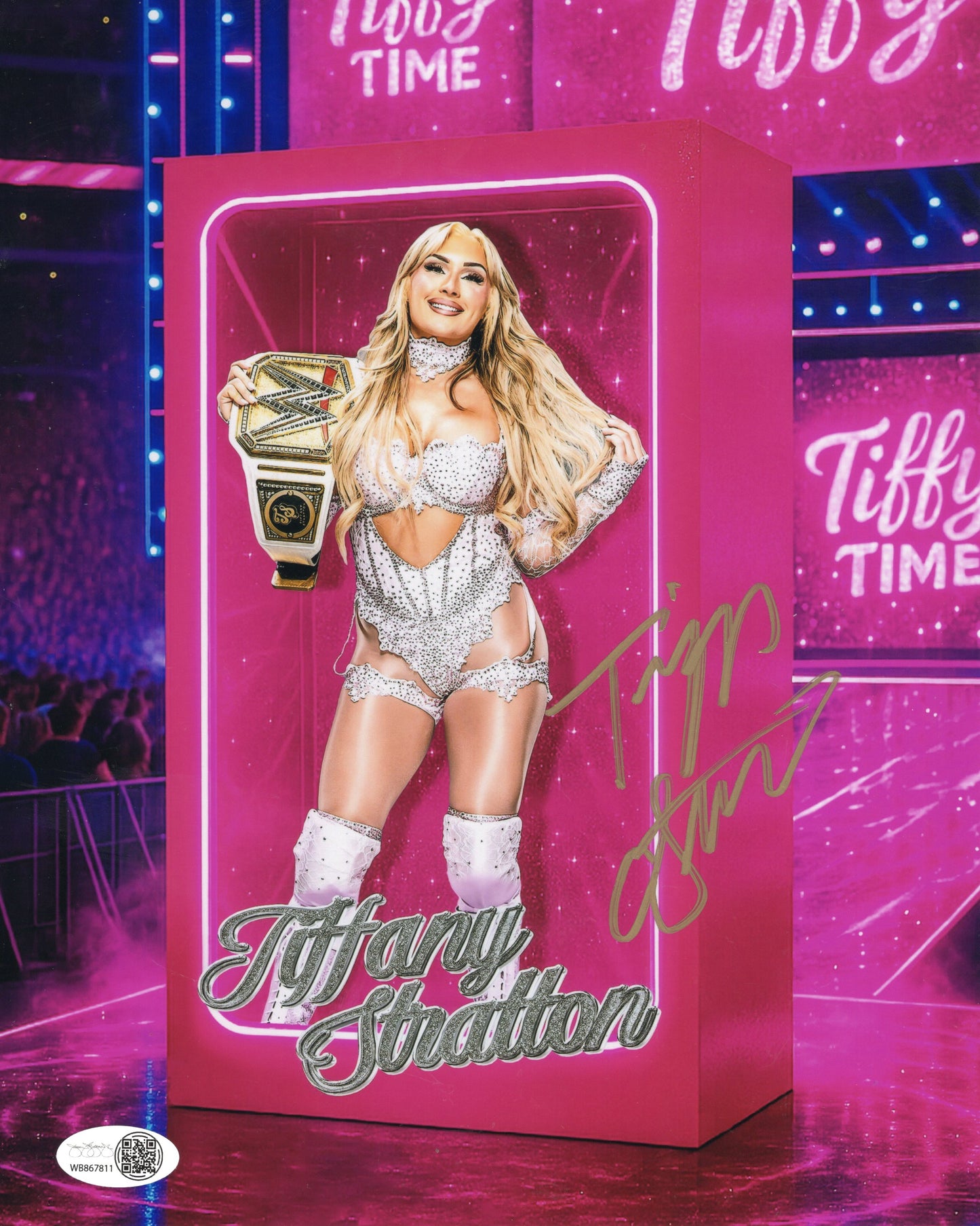 Tiffany Stratton (8x10 metallic) JSA COA WWE NXT autograph signed photo