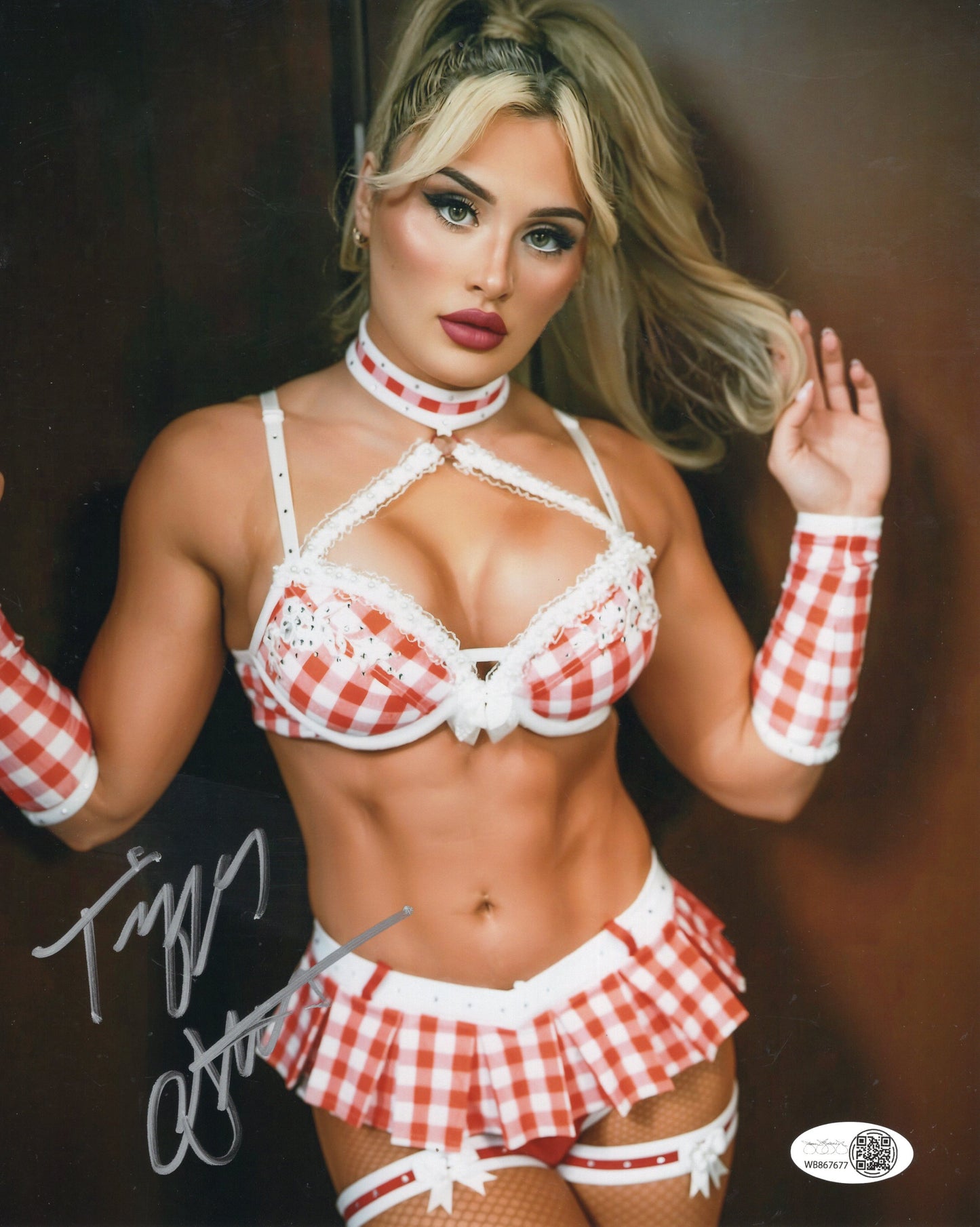 Tiffany Stratton (8x10 metallic) JSA COA WWE NXT autograph signed photo