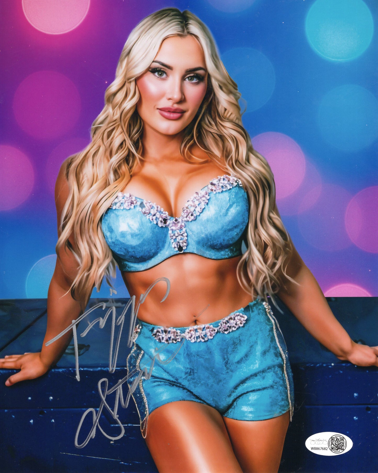Tiffany Stratton (8x10 metallic) JSA COA WWE NXT autograph signed photo
