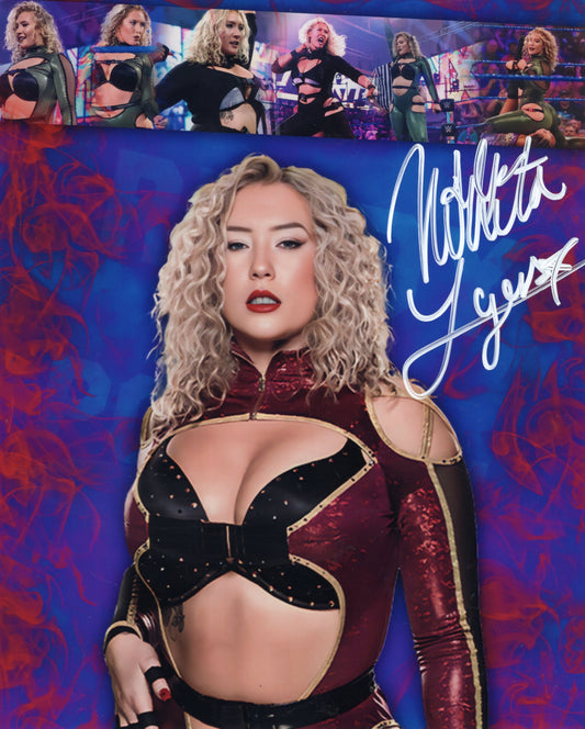 Nikkita Lyons (metallic 8x10) FUNHOUSE photo signed auto autographed WWE NXT