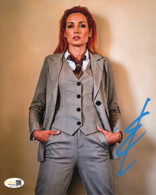 Becky Lynch (metallic 8x10) FUNHOUSE photo signed auto autographed JSA WITNESS COA