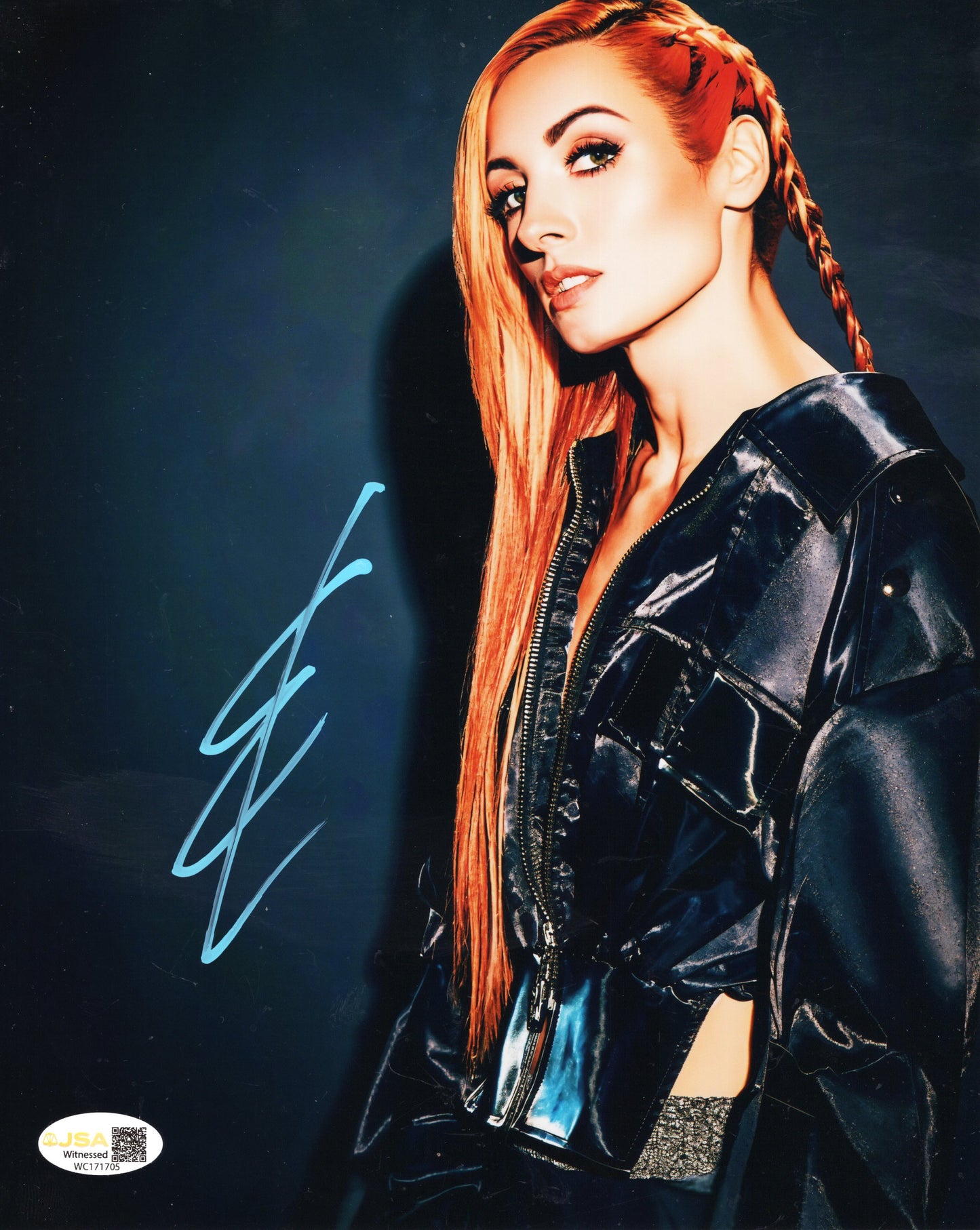 Becky Lynch (metallic 8x10) FUNHOUSE photo signed auto autographed JSA WITNESS COA