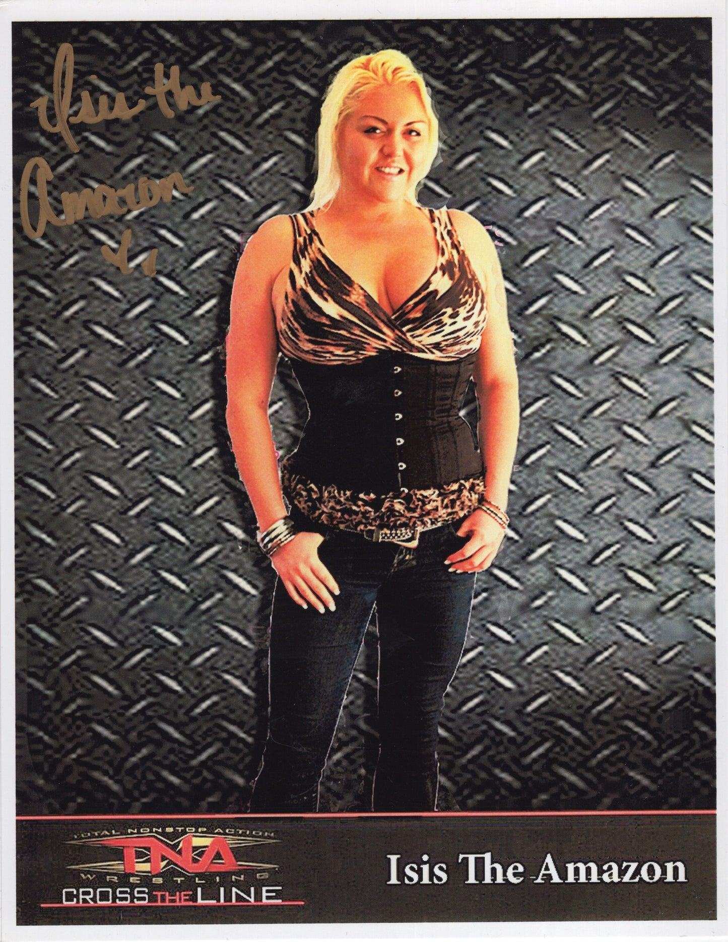 Isis the Amazon signed (8.5x11) photo TNA auto autographed RARE