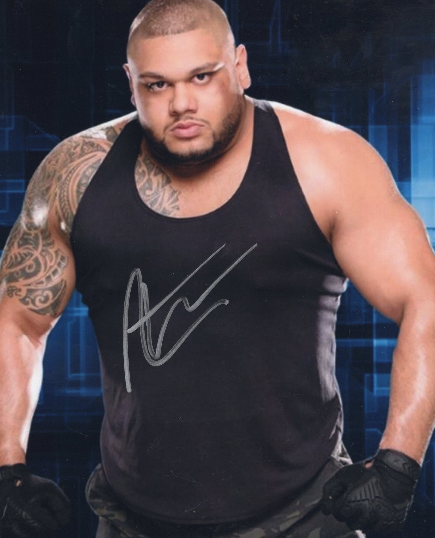 Akam 8x10 photo signed auto autographed WWE AOP COA