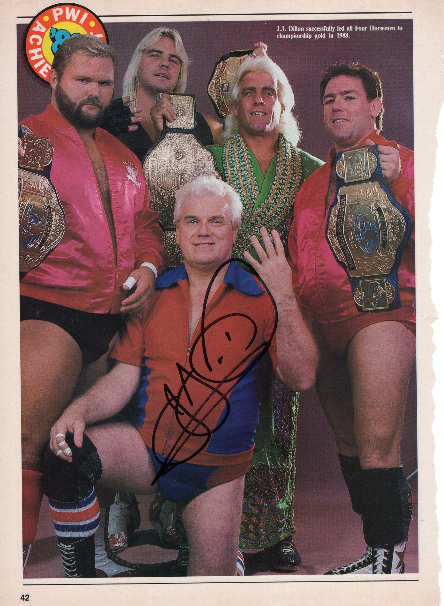 JJ Dillon WCW (magazine page) signed autographed