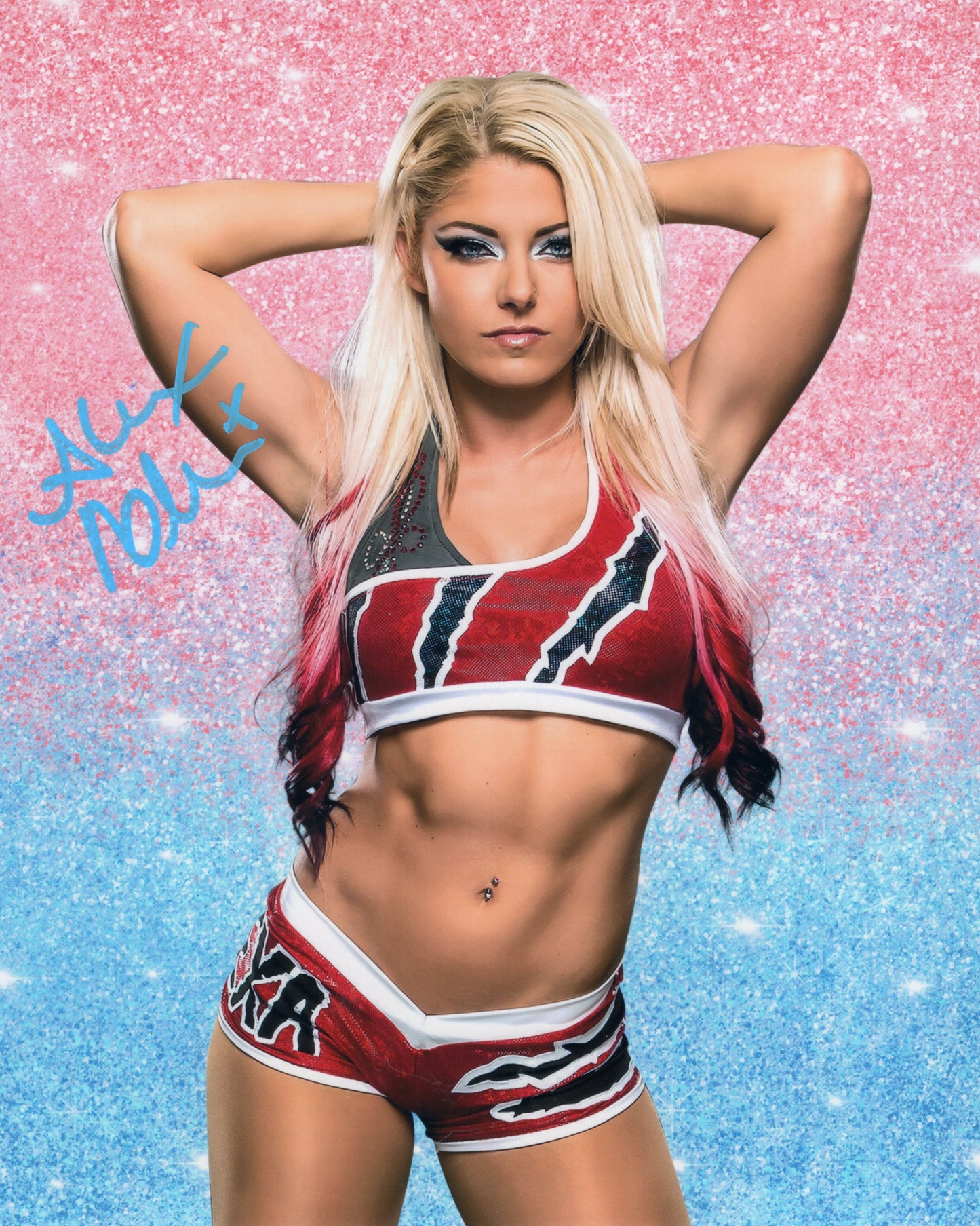 Alexa Bliss Funhouse metallic 8x10 WWE photo signed auto autographed