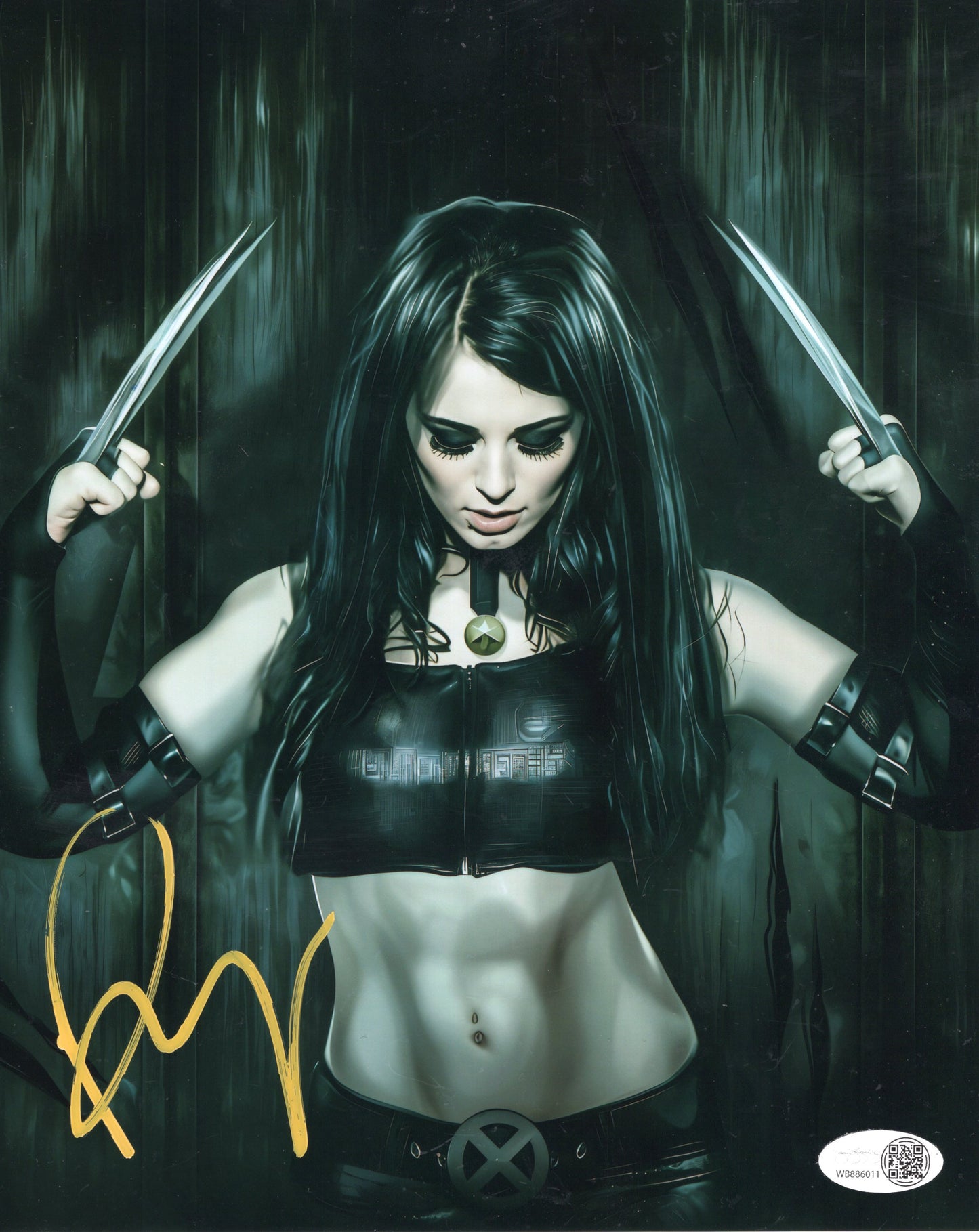 Paige Saraya JSA COA (metallic 8x10) photo signed auto autographed WWE AEW