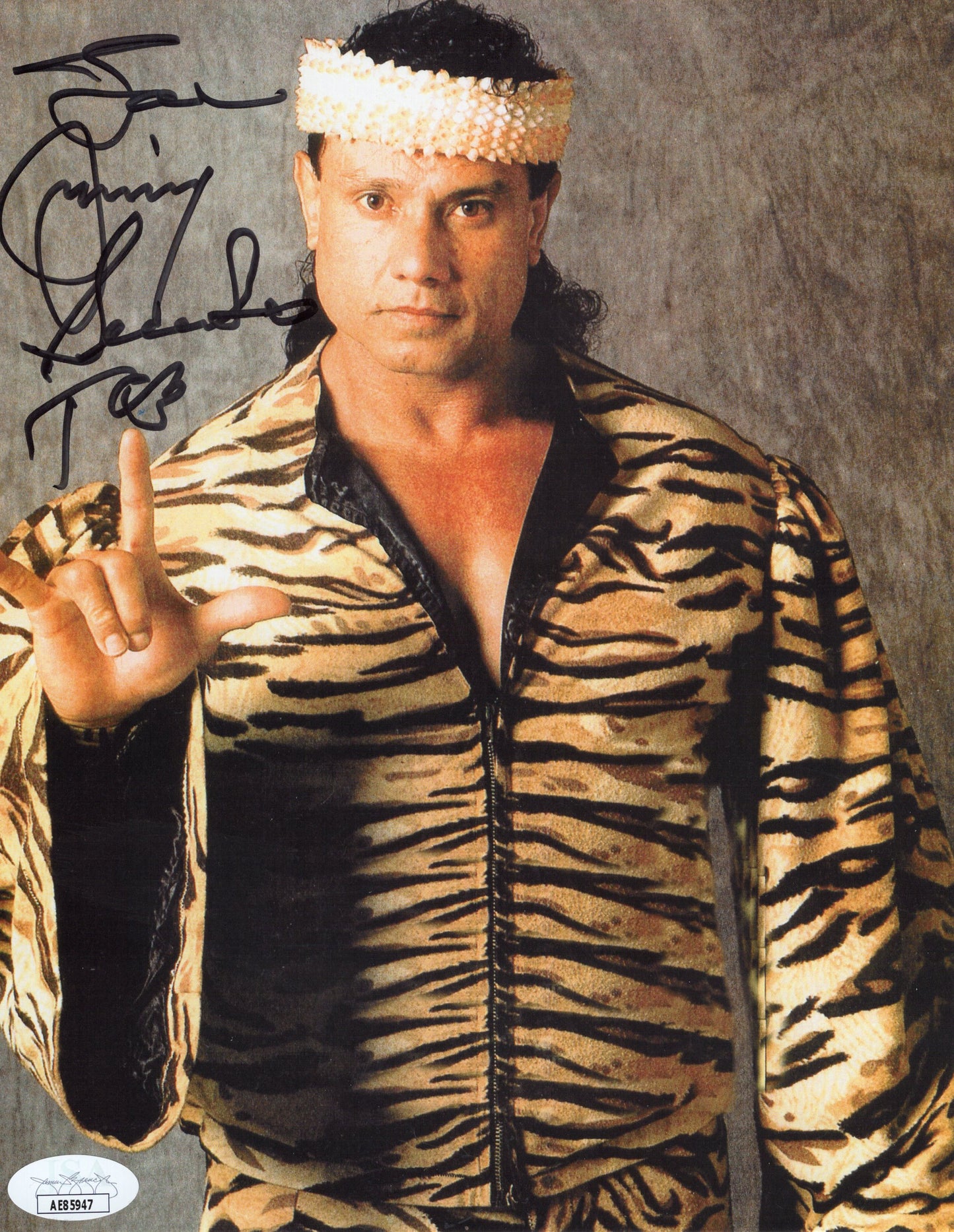 Jimmy Snuka Superfly JSA COA WWF photo signed auto autographed