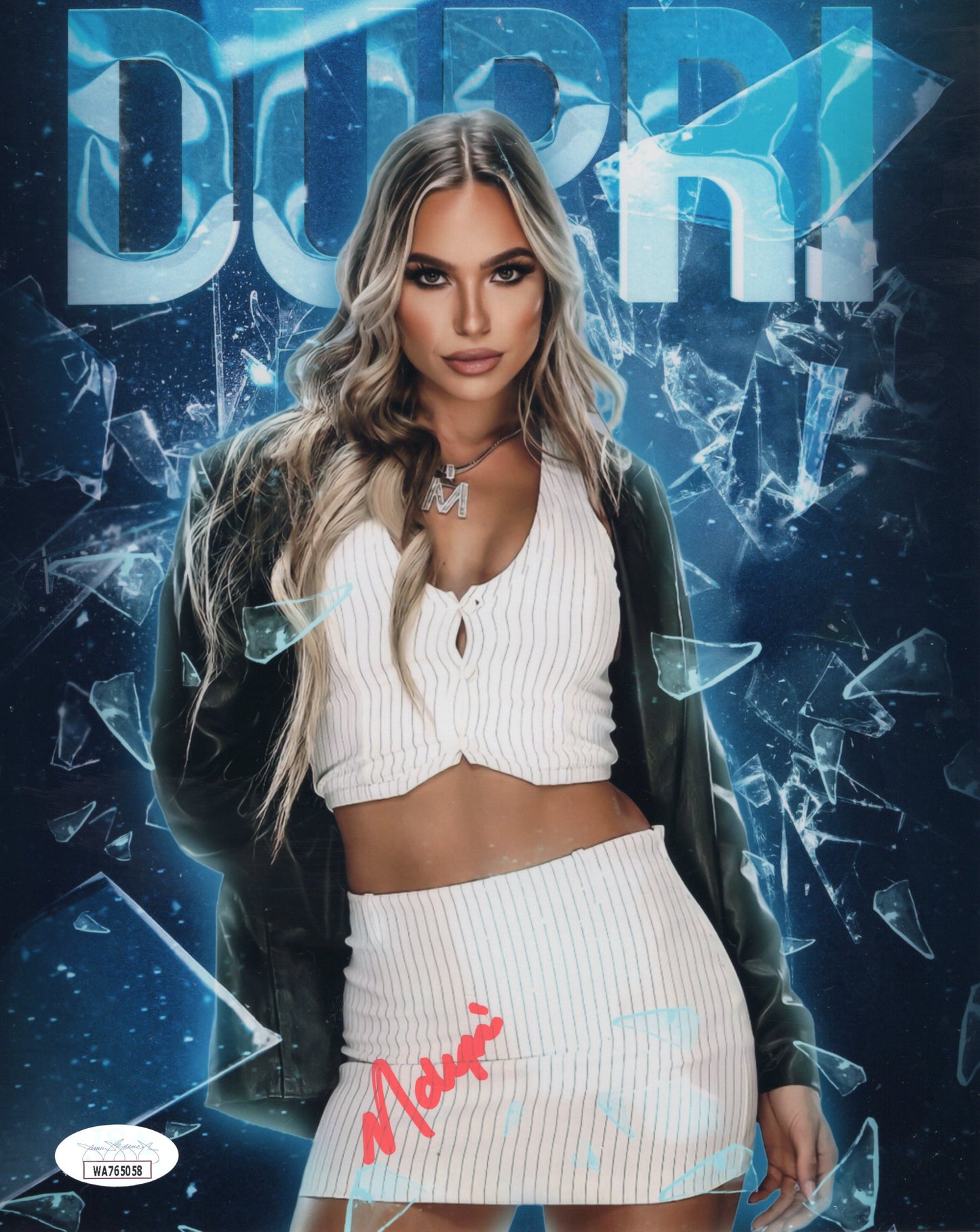 Maxine Dupri (metallic 8x10) jsa certed photo signed auto autographed NXT WWE