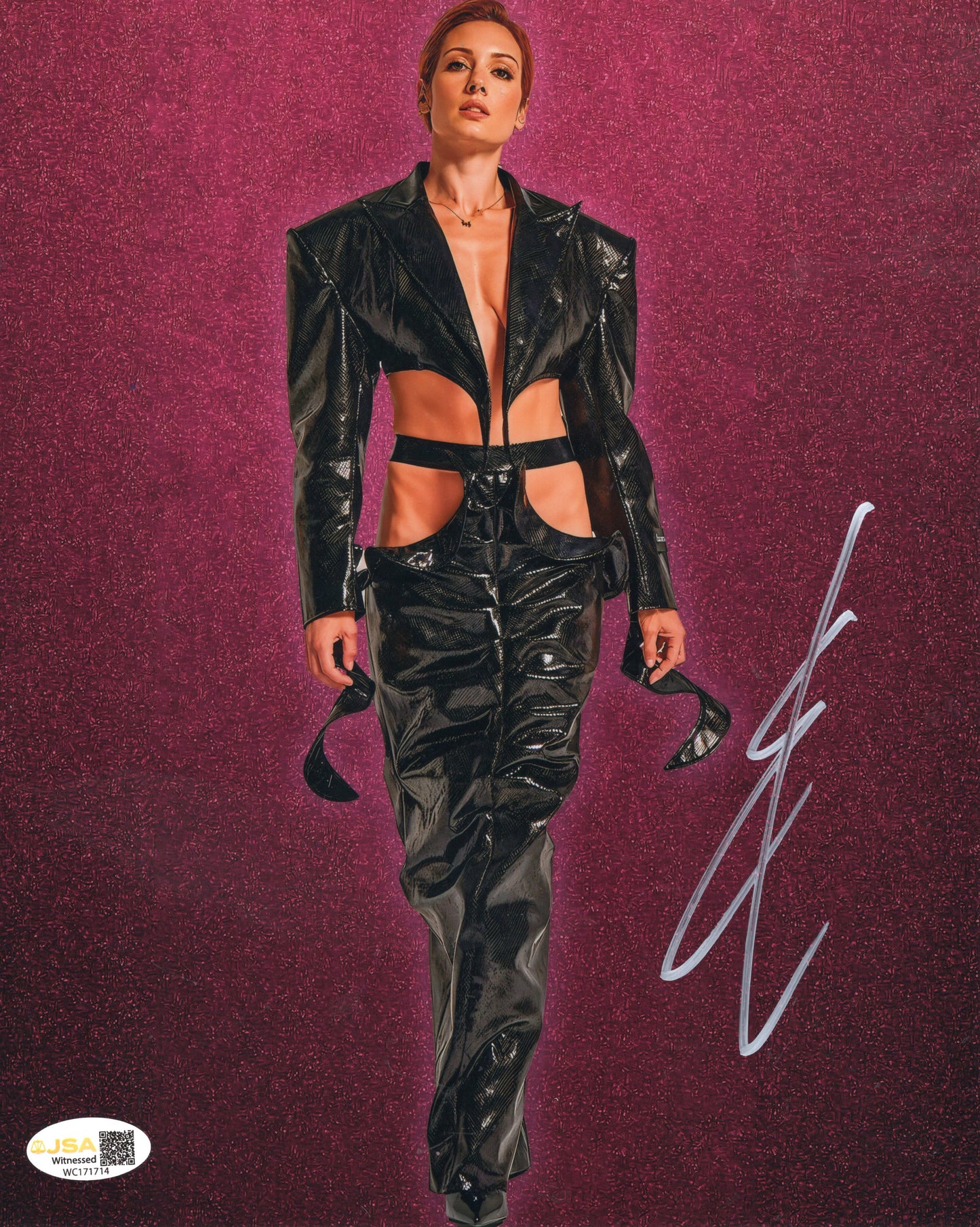 Becky Lynch (8x10) FUNHOUSE metallic photo signed auto autographed