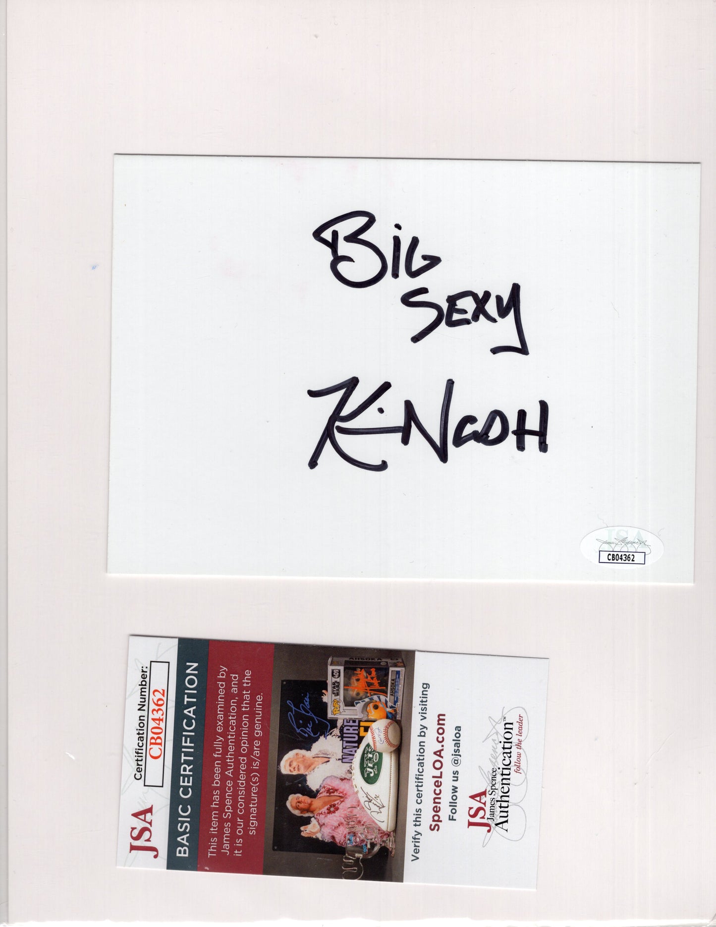 Big Sexy Kevin Nash WWE WCW NWO Cut Piece JSA COA wrestler signed auto autographed RARE