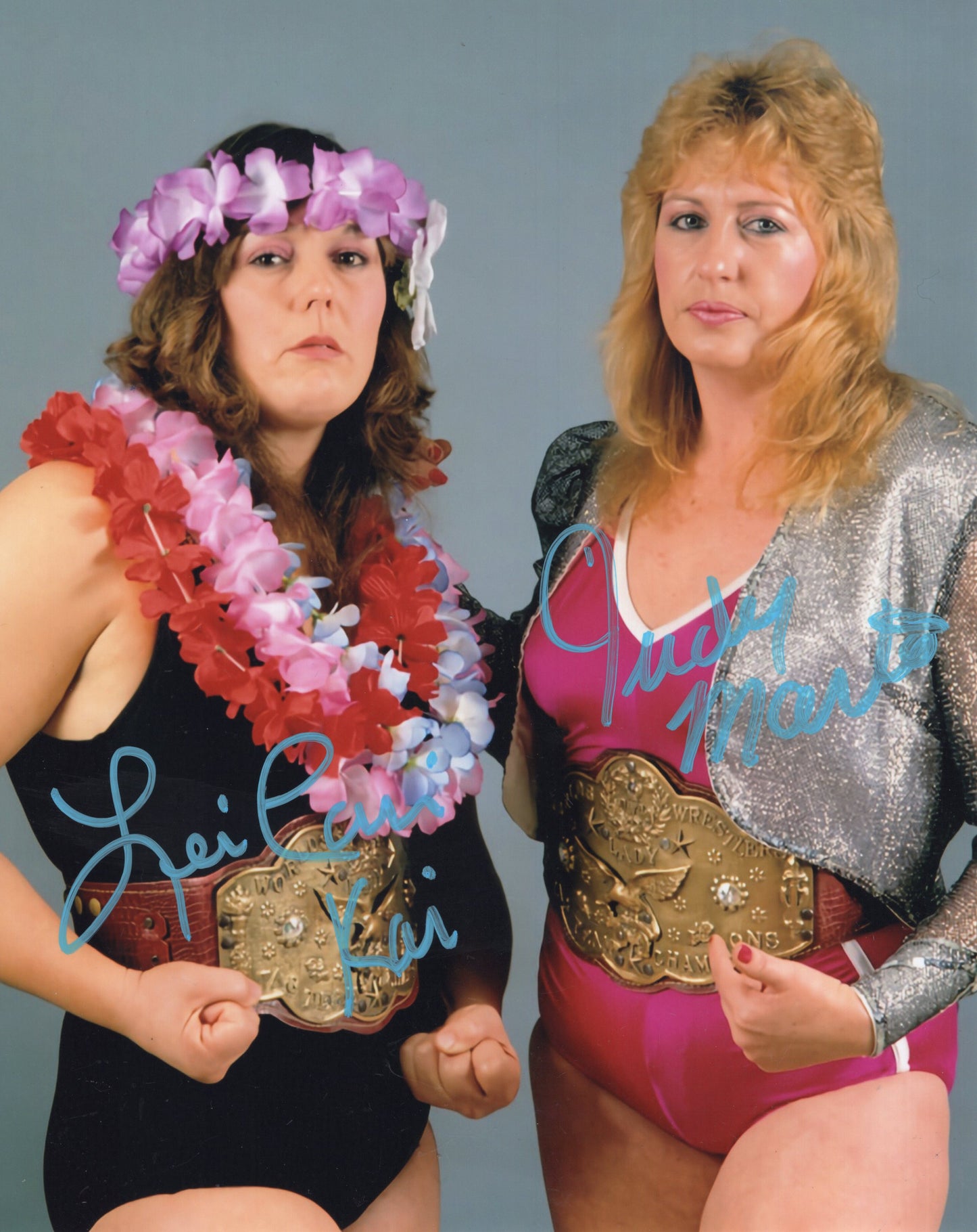 Glamour Girls Lei Lani Kai Judy martin WWF 8x10 photo signed auto autographed